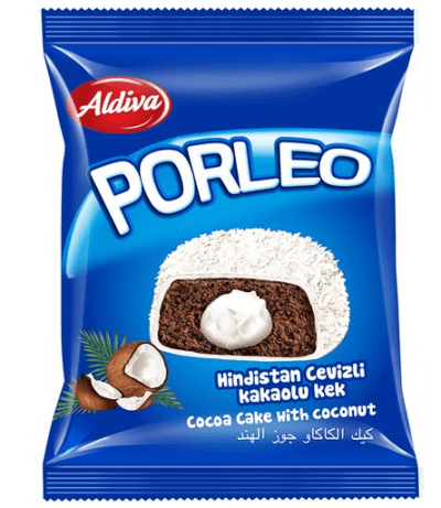 Aldiva Porleo Hindistan Cevizli Kakaolu Kek 35 Gr