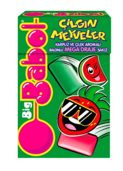 Big Babol Çılgın Meyveler Karpuz&Çilek Aromalı Sakız 36 gr