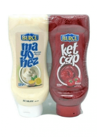 Burcu Bitirim 2 Pieces Hot Ketchup 650 Gr + Mayonnaise 550 Gr
