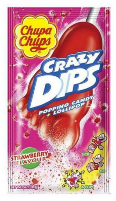 Chupa Chups Crazy Dips Strawberry Candy  16 gr