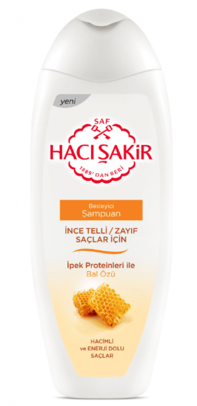 Hacı Şakir Shampoo Honey For Fine Hair Weak Hair 500 ml