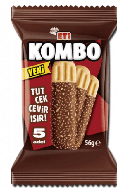 Eti Kombo Coconut and Chocolate Coated Biscuits  56 gr