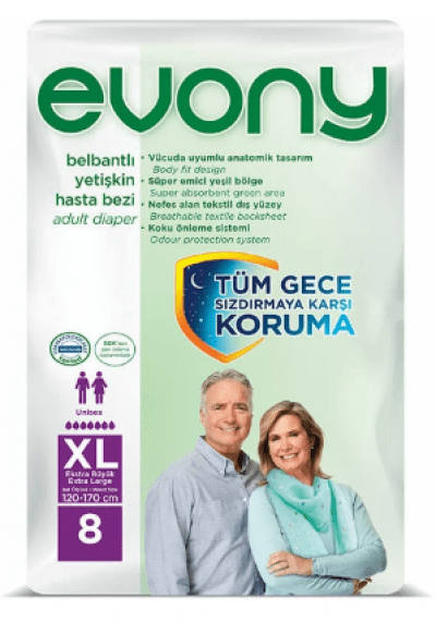 Evony Adult Diapers X Large  8 pc 