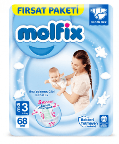 Molfix Diapers Giant Deal Package No 3 68 Pcs