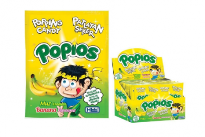 Hleks Popios Banana Popping Candy 4 Gr