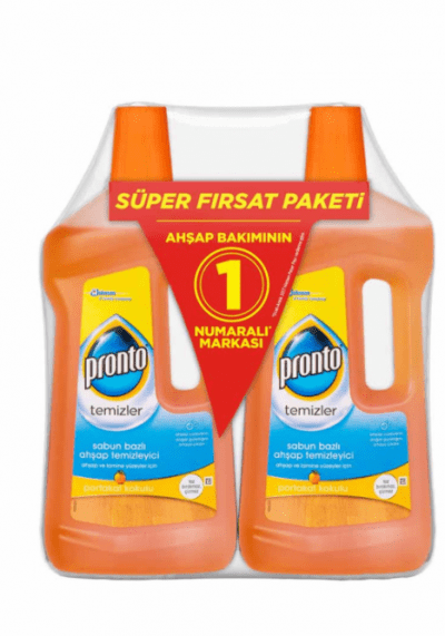 Pronto Ahşap ve Yüzey Temizleyici Promosyon Paketi Turuncu 2X750 ml