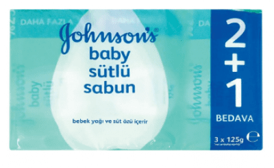 Johnson's Baby Milky Soap 2+1 pcs  375 gr