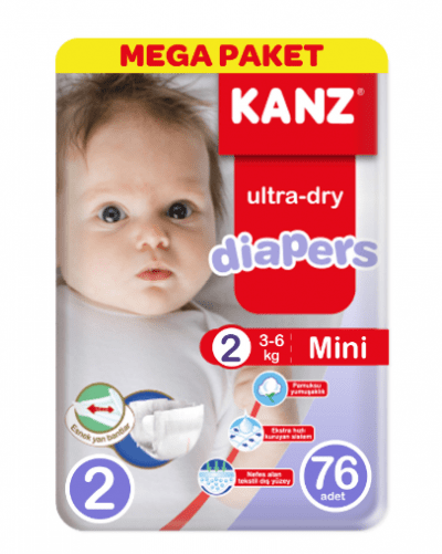 Kanz Diapers Mega Pack No 2 76 pcs