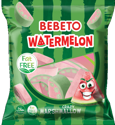 Kervan Gıda Bebeto Marshmallow Candy Watermelon  60 grX12
