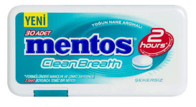 Mentos 2 Hours Clean Breath Plastic Dispenser Intensive Mint Candy  21 gr