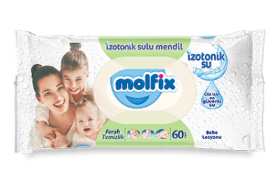 Molfix İzotonik Sulu Islak Mendil Ferah Temizlik 60 Adet
