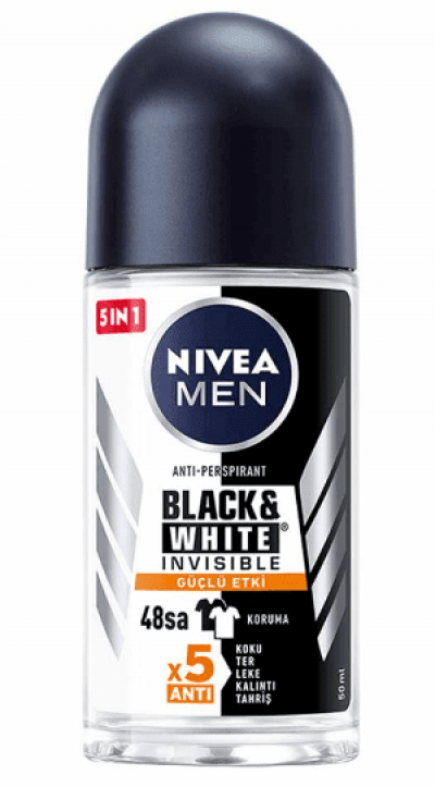 Nivea Men Black & White Invisible Strong Effect Men Roll-On 50 ml