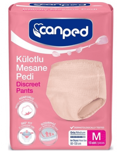 Canped Külotlu Mesane Pedi Orta 10 adet