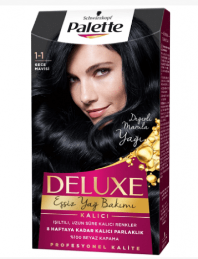 Palette Deluxe Saç Boyası Gece Mavisi 1-1 1 adet