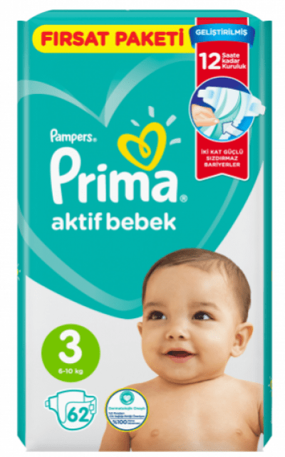 Pampers Prima No3  62 adet 
