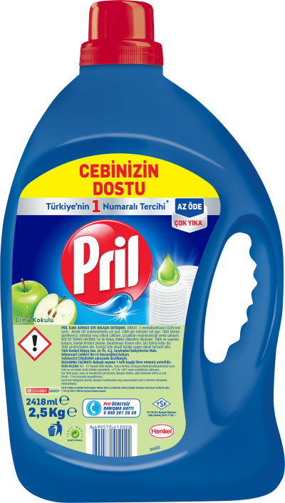 Pril Sıvı Bulaşık Deterjanı Elma 2.5 kg