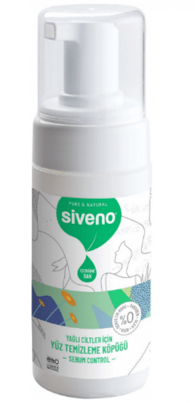 Siveno Doğal Yüz Temizleme Köpüğü Yağlı Ciltler İçin 100 Ml