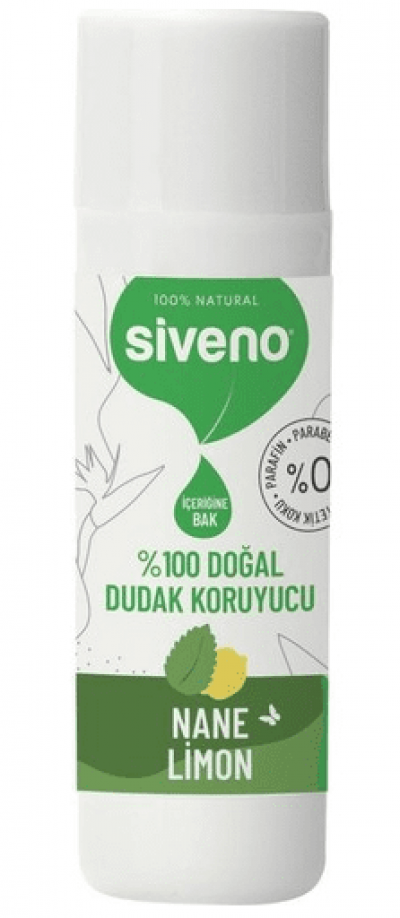 Siveno Doğal Dudak Koruyucu Nane Limon Aromalı 6 Gr