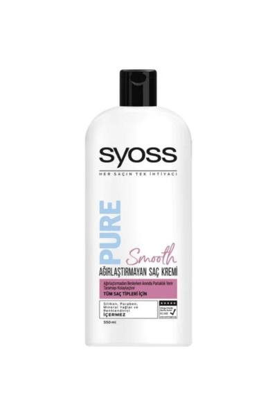 Syoss Pure Smooth Ağırlaştırmayan Saç Kremi 550 ml