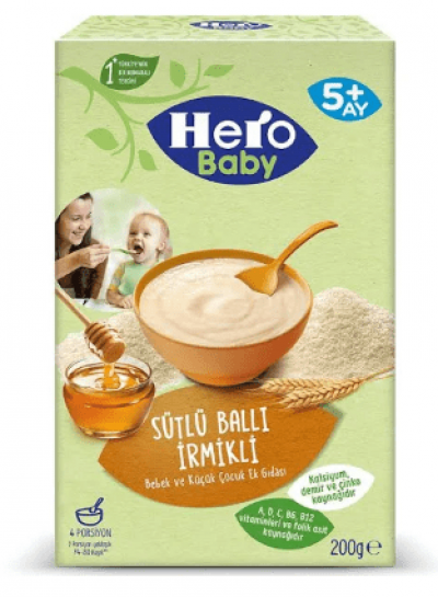 Ülker Hero Baby Milk, Honey, Semolina Baby Food 200 gr