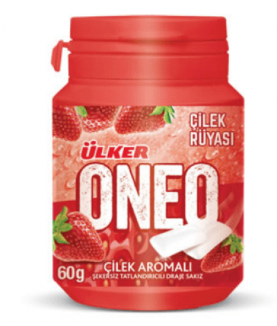 Ülker Oneo Çilekli Şişe Draje Sakız 60 Gr