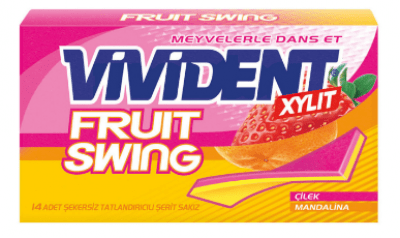 Vivident Fruit Swing Çilek&Mandalina Aromalı Sakız 26 gr