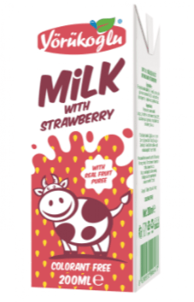 Yörükoğlu Milk with Strawberry  200 ml 